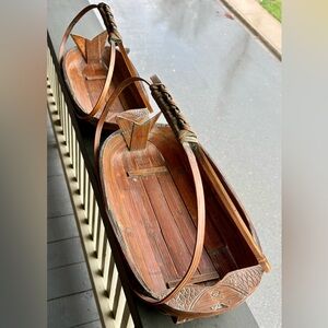 Wicker Basket / Serving Tray, Set of 2